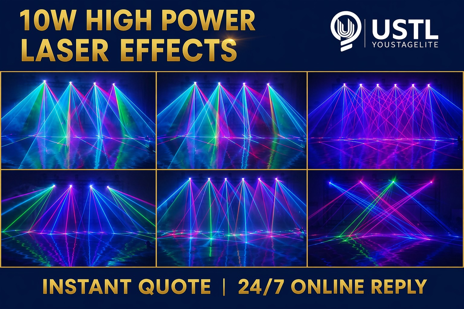 USTL-M10W Laser Light Show Actual Effects
