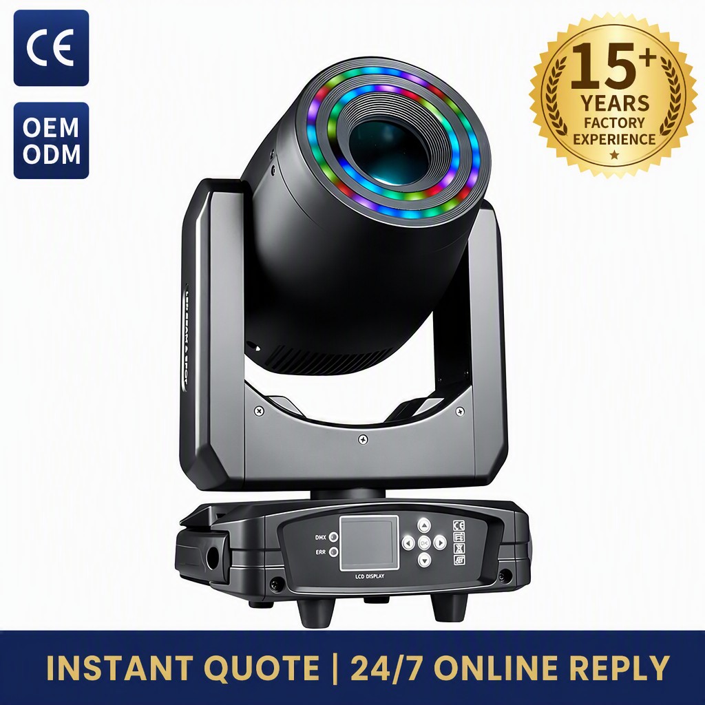 200W LED Spot Moving Head Light USTL-LS200 with double prism and dual LED ring
